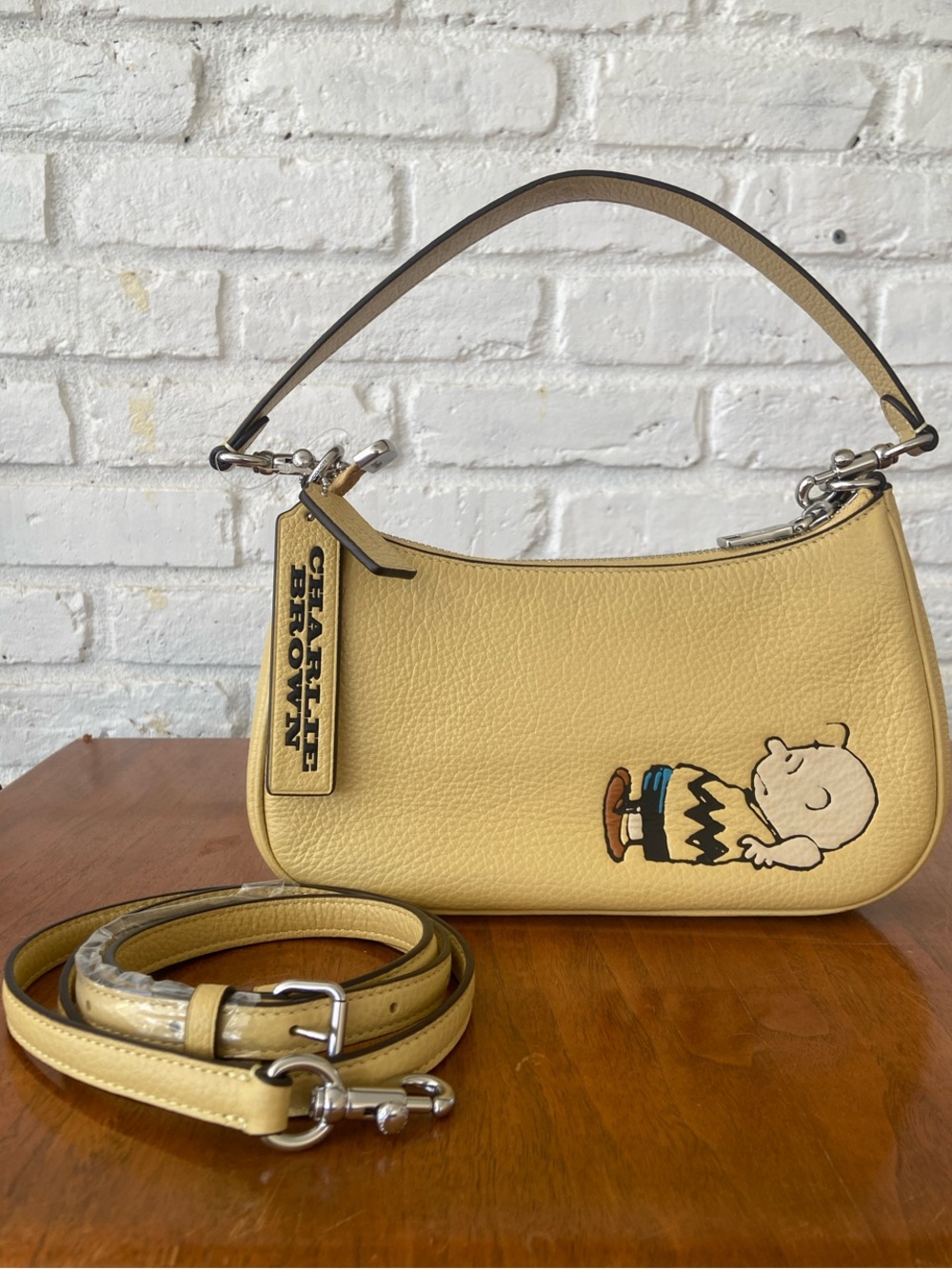 Coach X Peanuts Limited Edition Yellow Teri Shoulder or Crossbody Bag